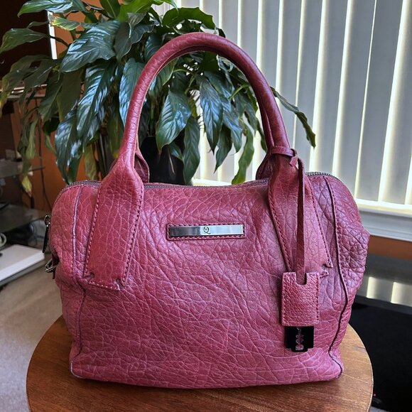 Alexander McQueen Handbags - ALEXANDER MCQUEEN Leather Convertible Satchel Bag Burgundy
